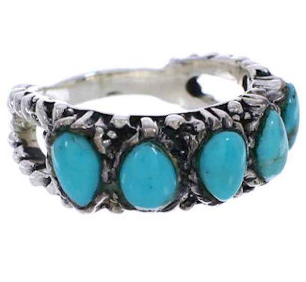 Turquoise Genuine Sterling Silver Ring Size 6-1/4 WX34700